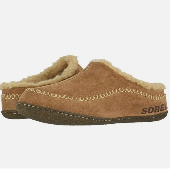 Sorel Mens Falcone Ridge II  Leather Slip on slippers shoes sz 8 - Picture 1 of 11